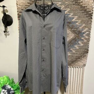 Van Heusen Flex Men's Striped Gray Shirt